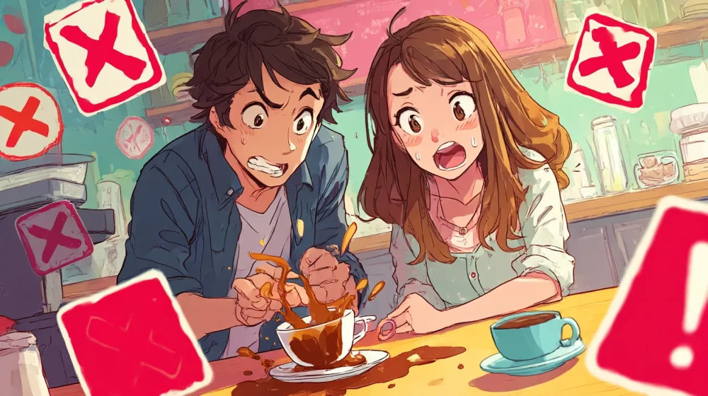 カフェデートで避けるべきNG行動